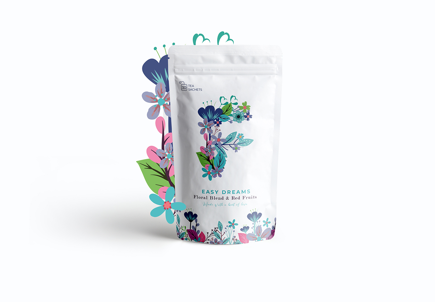 花茶包裝設(shè)計(jì)文字與插畫結(jié)合(圖4)