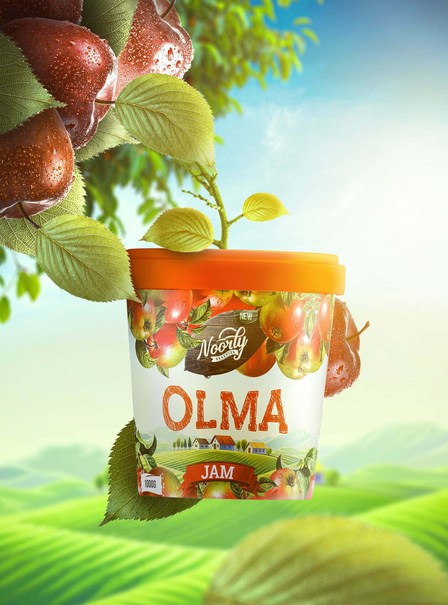 鮮艷明亮的Noorly水果醬包裝設(shè)計這樣做(圖4)