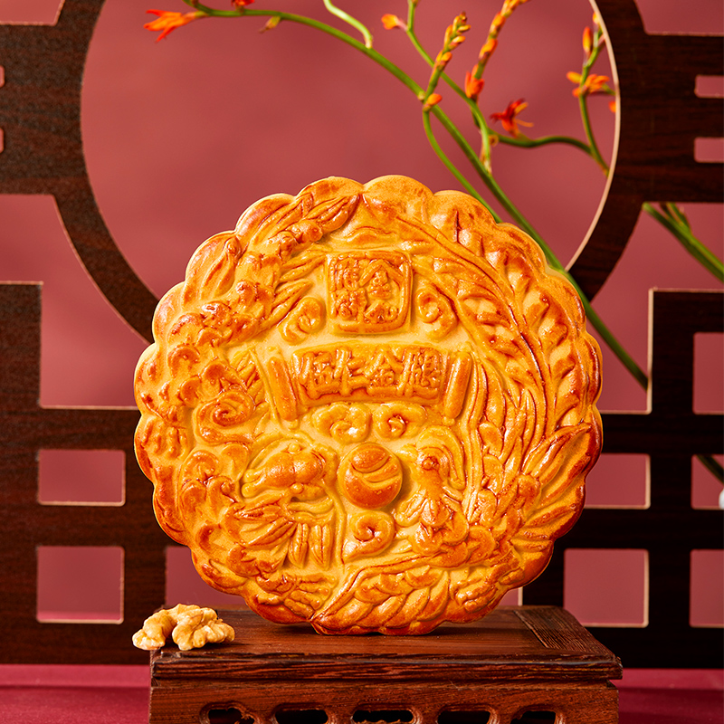 金九月餅 吳川 五仁金腿大月餅 500g包裝禮盒產品包裝創(chuàng)意設計欣賞(圖3)