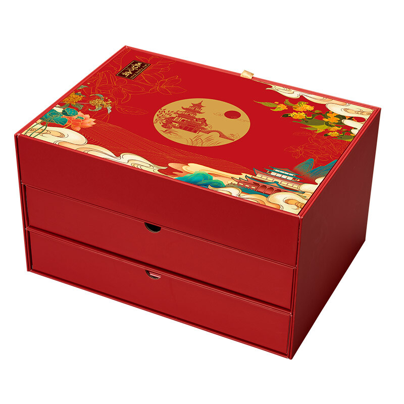 WU FANG ZHAI 五芳齋 五芳福瑞廣式月餅 7餅7味 1.3kg 禮盒裝包裝禮盒產(chǎn)品包裝創(chuàng)意設(shè)計(jì)欣賞(圖2)