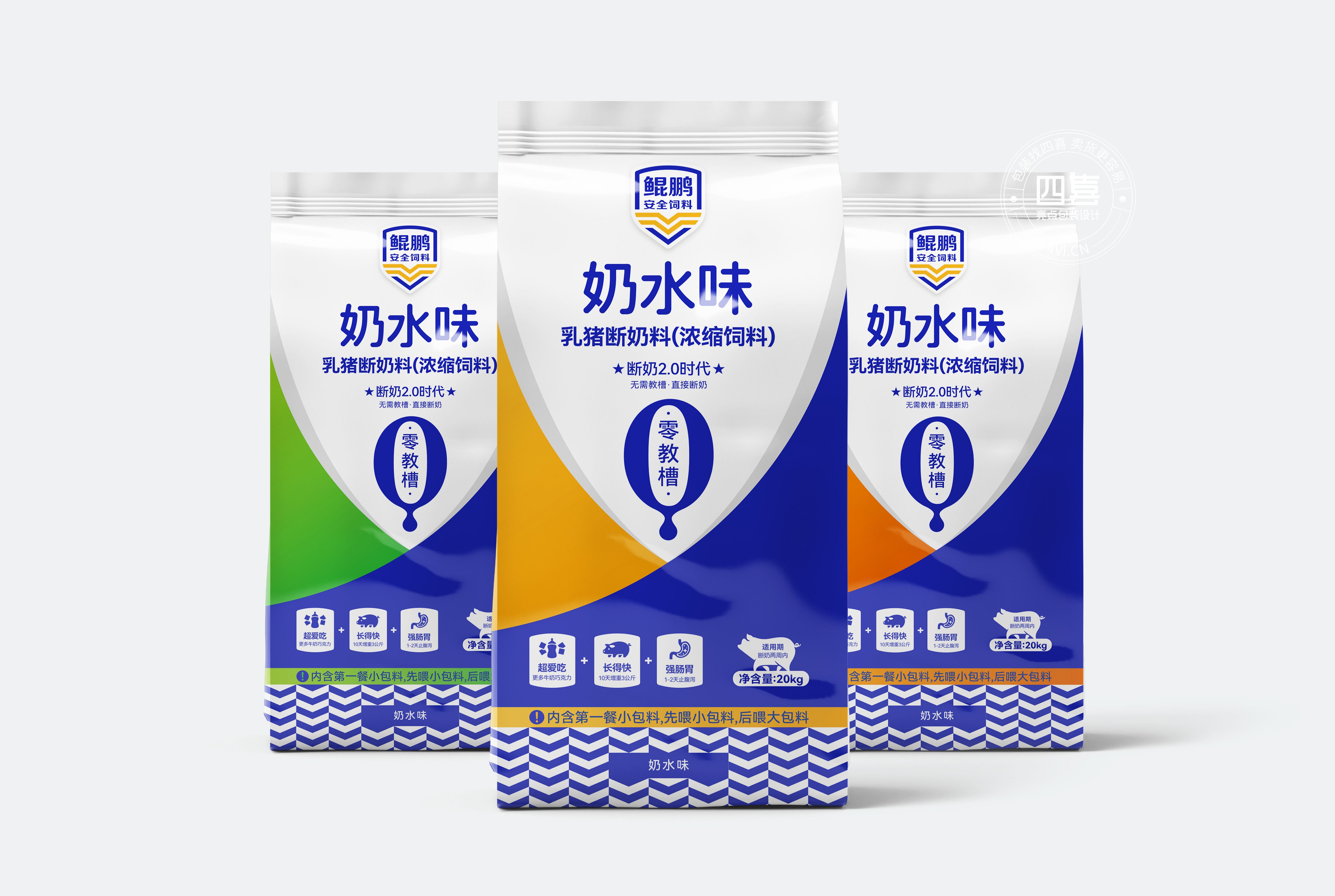 奶水味濃縮豬飼料包裝設(shè)計欣賞(圖1)