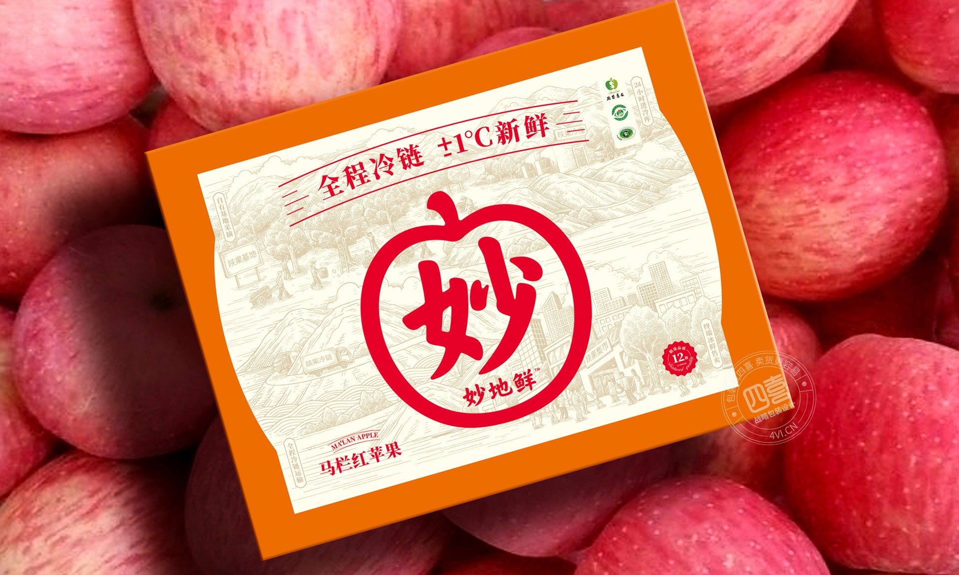陜果妙地鮮高端蘋果品牌全案設計(圖8)