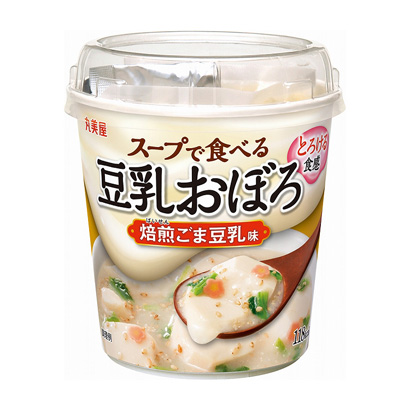 包裝設(shè)計(jì)公司推薦在湯里吃的豆?jié){糊烘焙芝麻豆?jié){味丸美屋食品工業(yè)包裝設(shè)計(jì)欣賞(圖1)